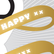 Happy2014 - Carte de voeux aimantée - Kapsul