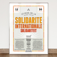 13ème Mois de la Solidarité Internationale - Affiche et dépliant - Commune d'Etterbeek