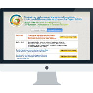 Seminar on joint programming - Logo, folder, program, badges and web page - Représentation Permanente de la France auprès de l'Union Européenne